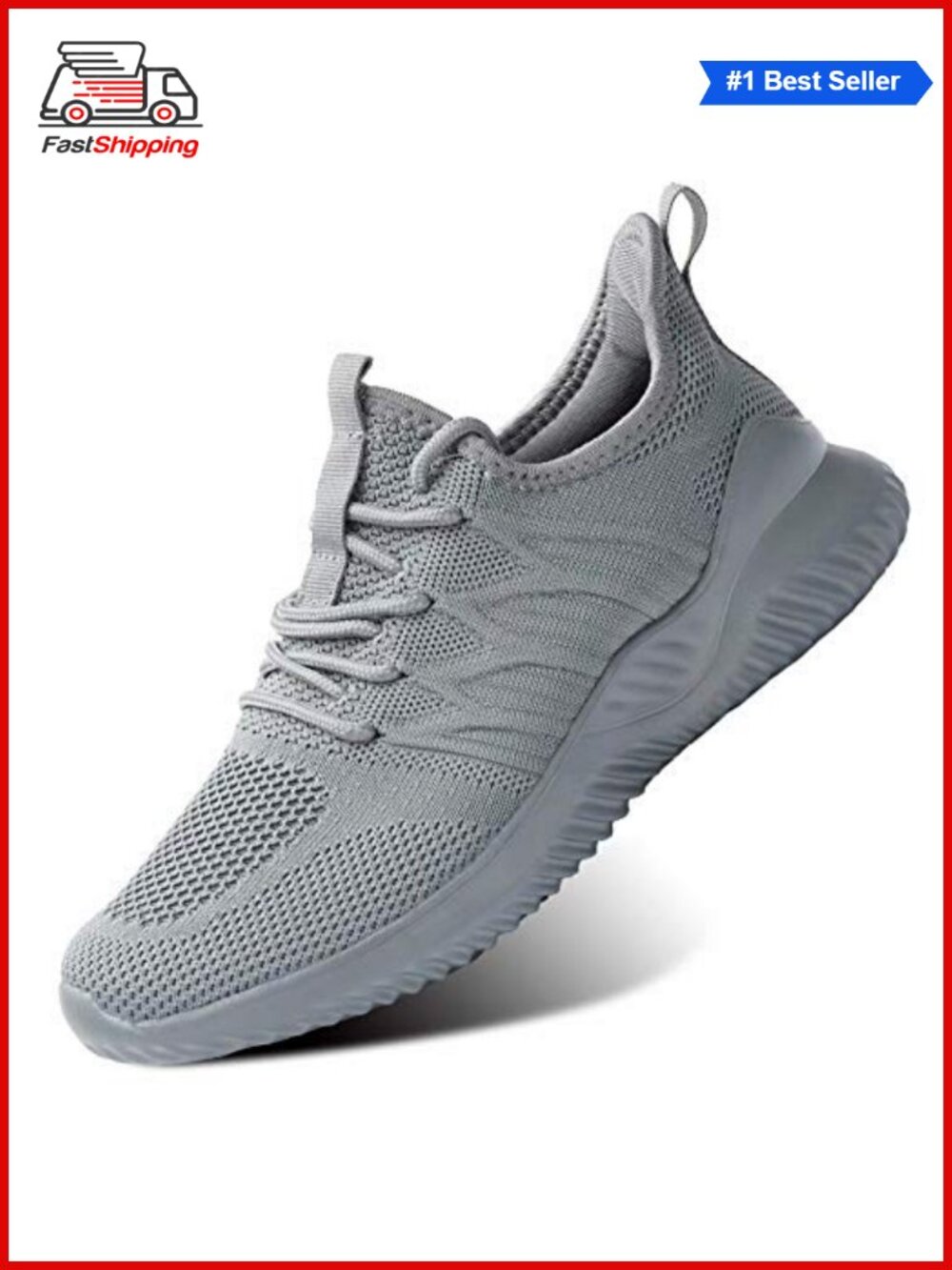 ✨ KEEZMZ Womens Walking Running Shoes Slip On Lightweight Knitted Mesh Memory
